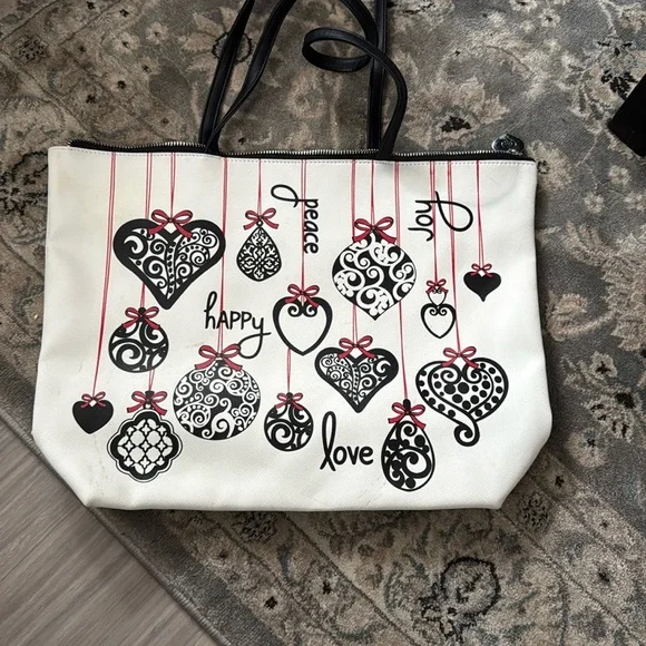 Brighton | Bags | Brighton White And Black Heart Pattern  display picture 1